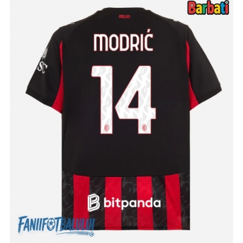 AC Milan Luka Modric #14 Tricou Fotbal Replică 2025-26 Barbati Acasa